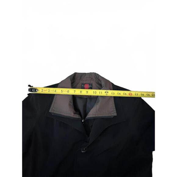 Gallery Petite Women's Black Trench Coat With Lining Zipper and Buttons - Picture 8 of 9